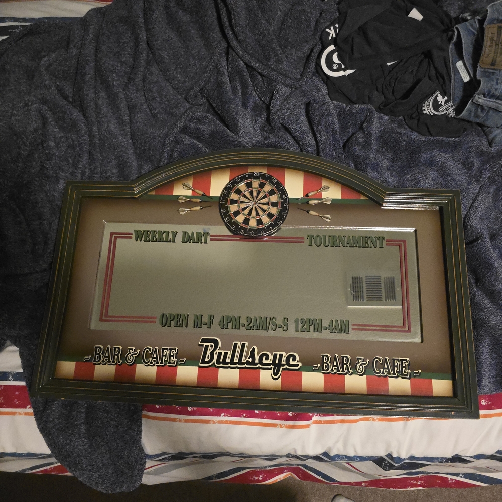 Bullseye Dart Tournament Sign